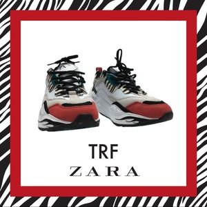ZARA TRF Combination Zebra Print Running Shoes 8.5